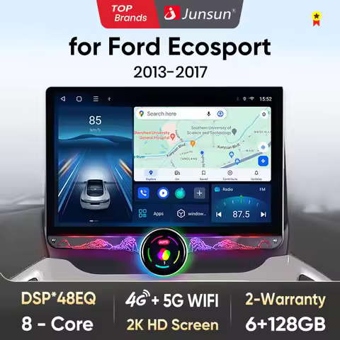 Junsun AI Wireless CarPlay Android Auto Car Radio For Ford Ecosport 2013 2014 2015 2016-2017 4G GPS 