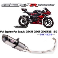 Full System Exhaust For Suzuki GSX R150 GSXR 125 GSXR 150 Motorcycle Muffler Exhaust Full System Front Pipe Carbon Exhahust