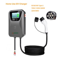 Pomeranian Electric Car European Standard type 2 Charging Pile 7kw, 11kw, 22kw with Screen Adjustabl
