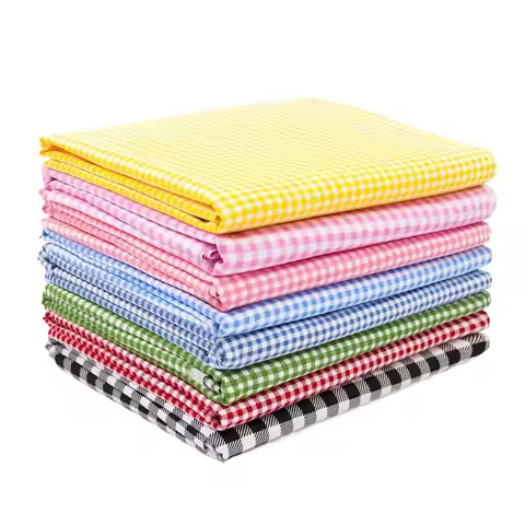 0.5m/1m/2m Pure Cotton Plaid Fabric For Tablecloths, T-shirt, Women's Dresses,Curtain Bedding Handma