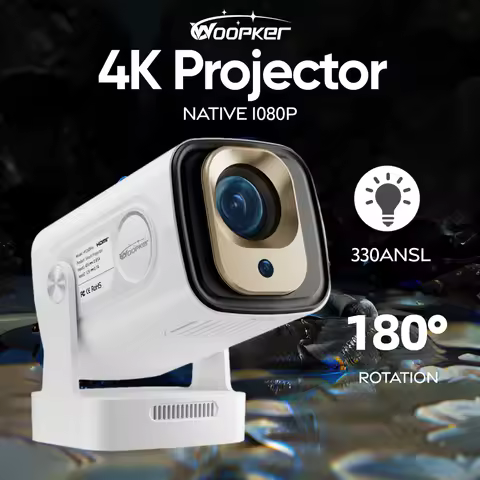Woopker HY260 PRO 4K Native 1080P Projector Android 11 330ANSI Dual Wifi BT5.4 Google Voice Control