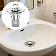 [Leipupa] 2x Bathroom Sink Stopper Wash Basin Versatile RV Kitchen Apartment Shower Hair Catcher Tub