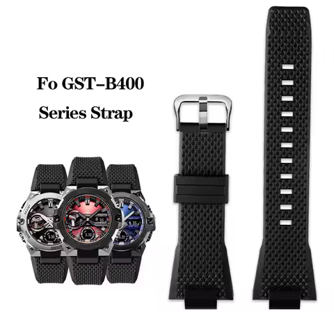 For Casio Steel Heart GST-B400 GST-B400D/BD/AD GST B400 Series Modified Resin Silicone Rubber Watch 