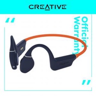 CREATIVE - Outlier Free Pro+ 支援藍牙® 5.3 和 IPX8 防水的可調節感測器 無線防水骨傳導耳機 - 午夜藍和火熱橙