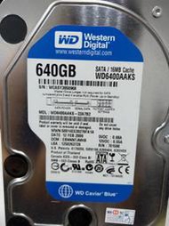 WD 640G 3.5吋 WD6400AAKS-22A7B2 良品 時數低 灌系統 資料備份NO.597