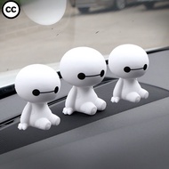 CC Cute Baymax Robot Shaking Head Doll Car Vehicle Dashboard Decor Ornament Gift Car Interior Decora