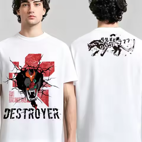 Neon Genesis Evangelion CODE 777 Destroyer Classic Style Short Sleeve T-shirt Men Women 2026 Harajuk