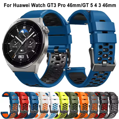 22mm Silicone Straps For Huawei Watch GT 5 GT5 46mm Replacement Bracelets Huawei GT5 Pro 46mm/GT 2/3
