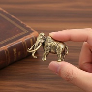 Tolongterm> Brass Woolly Mammoth Collectible Figure Extinct Animal Copper Sculpture for Office or Ho