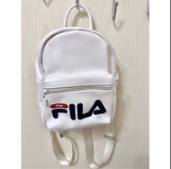 Fila Logo Bag 正版 白色皮革雙肩後背包🎒
