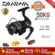 DAIWA Fishing Reel Spinning Mesin Pancing Fishing Reel 5.2:1 Gear Ratio Accessories 50kg MAX DRAG