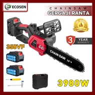 Gergaji Mesin Mini 12 Inch Chainsaw Gergaji Rantai Elektrik  Cordless Gergaji Pemotong Gergaji Portable Genggam Lithium