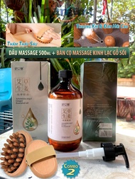 Dầu Massage Body 500ml Tinh Chất Gừng Ngải Cứu Spa Đông Y Cổ Vai Gáy Dưỡng Sinh Giảm Đau Xương Khớp