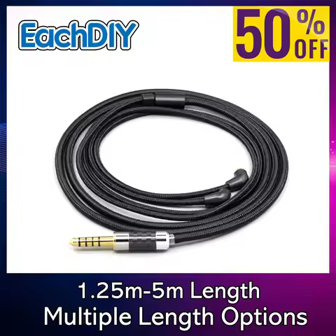 2.5mm 4.4mm Super Soft Headphone Nylon OFC Cable For Etymotic ER4SR ER4XR ER3XR ER3SE ER2XR ER2SE LN