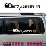 Universal Camper Life Custom Car Sticker Vinyl Camper Van Caravan 4x4 Camping Vinyl Decal