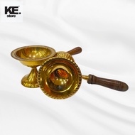 Brass Dhoopakal with Wooden Handle