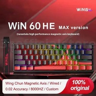 AULA Win60 HE Wired Mechanical Keyboard Hall Effect Magnetic Switch RGB Hot-Swappable 8KHz Polling R