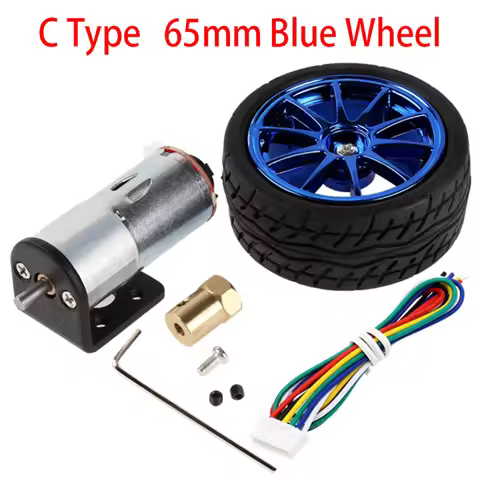 GM25 370 Gear Motor Encoder DC 6V 12V 24V Hall AB Dual Phase Electric Metal Reduction Encoder Disc M