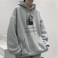 5 Colors  Hoodie【M-8XL】Men and Women Oversized Wide-sleeved Hoodie Cartoon Spaceman Print Korean Sty