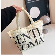 New Thailand Entlewoman Bubble Quilted Shoulder Tote Bag Fashion Brand Entle Woman Mother And Child 