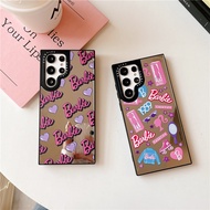 Samsung Galaxy S23 Ultra S23 Plus S22 Ultra phone case TiFY【sticker】fashion Mirror Effect Creativity Cute girly style TPU Shockproof anti-fall protec Cover