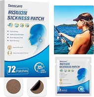 Taoscare Motion Sickness Patches, Sea Sickness Patch for Cruise, Non-Drowsy, Car/Ships/Airplane/Amus