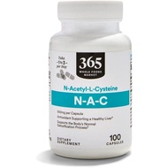 365byWholeFoodsMarket, N-Acetyl-L-Methionine 500mg, 100 Capsules CI6A IK16