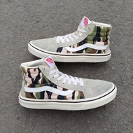 Sepatu Vans SK8 High Camo Army second original size 42