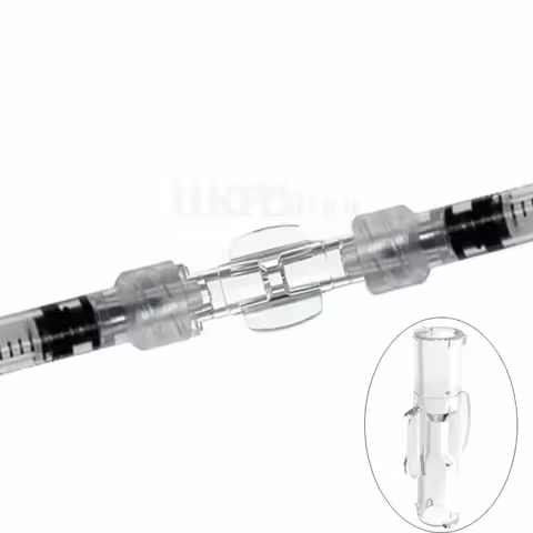 10-100pcs Luer Syringe Connector Double Joints Coupler Individual Packaging Sterile Female to Female