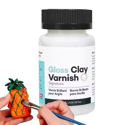 120ML Gloss Varnish For Air Dry Glaze Gloss Clay Varnish High Gloss Varnish Long-Lasting Ceramics Oi