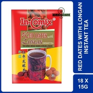 IN-COMIX Red Dates with Longan Instant Tea 18X15G - Teh Kurma Merah Segera dengan Longan
