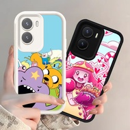 Z-4 Adventure Time White Black Case Casing for VIVO Y33S Y01 Y33E Y55 Y75 5G Case