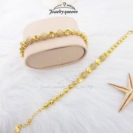 Vòng Tay Nữ Xuping Hình Cầu Bi 2 Màu Lắc Tay Trái Bi Đính Đá Xinh Xắn Xi Vàng Điều Chỉnh Được Độ Rộn