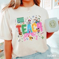 Comfort Colors Coquette Bow Teacher Characters Shirt Happy Teachers Day 2025 Coquette Teach And Frie