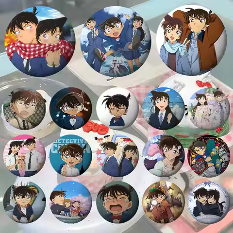 Anime D-Detective Conan Badges Fans' Cartoon Lapel Pins Brooch Emblem Trinkets Gifts Folks Backpack 