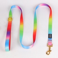 2022 Colorful Dog Leash Dog Leash Pattern Pet Supplies New Product Rainbow Color Dog Leash