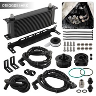 8AN 14 Rows Engine Oil Cooler Kit For Toyota 1GR 2GR 3GR 5GR 8AR Reiz Crown FJ Oil Filter Sandwich P