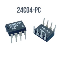 24C04 AT24C04-PC Memory integrated circuit EEPROM 4Kbit serial I2C bus DIP8 (2PCS)