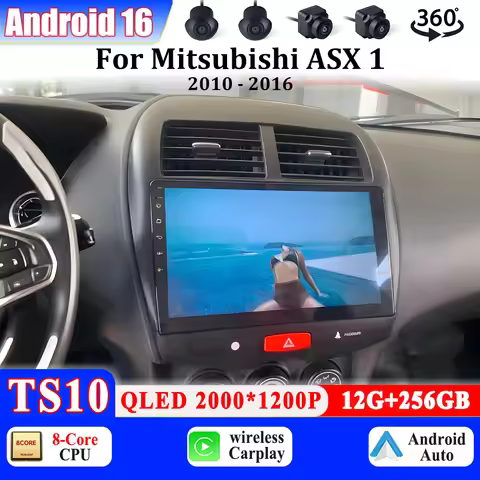 Android 16 For Mitsubishi ASX 1 2010 - 2016 Multimedia Video Player 2 Din GPS Navigation Wireless An