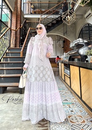 MAHDIYA OUTFIT - GAMIS RASHA 2 SYARI  -  BUSUI SET HIJAB - GAUN PESTA MUSLIMAH MEWAH ADEM