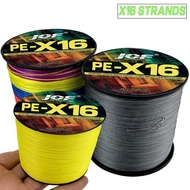 Tali Pancing JOF 12X/16X Strands Braided Line 500/300m 4Color All for Fishing Line MaxDrag 200LB Mul