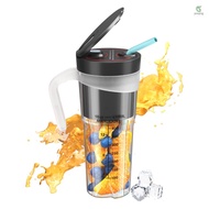 Portable Blender for Shakes and Smoothies 16 OZ Rechargeable Type-C Personal Size Blender with 6 Ultra Sharp Blades/Straw/Cleaning Brush Multifunctional Handheld Blender Cup for Of
