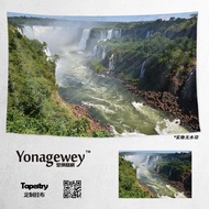 Creative Natural Landscape Iguazu Falls Poster Background Wall Decor Tapestry Hanging Cloth for Camp