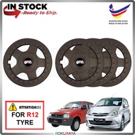 [TITANIUM] 4PCS Perodua Kancil Viva BBS Universal R12'' Inch Car Wheel Cover Tyre Center Hub Cap Ste