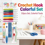 Set Magic Tool Handmade Crochet Needle Kit Knitting Colorful Beg 53pcs Jarum Hook Kait Tool