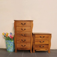 【吉迪市100%全柚木家具】HY084B 柚木五抽小斗櫃 床邊櫃 床頭櫃