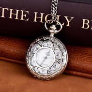 Quartz Large Size Silver Large Petal Quartz Pocket Watch Retro Pocket Watch Pocket Watch 461h16