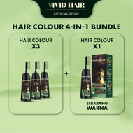 【HAIR COLOUR 4-IN-1 BUNDLE】400ml Ginger Warna Rambut Tutup Uban Hair Dye - Telus Air Organic Colour 