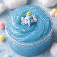 Dumbo’s Magic Feather Slime metallic glittered slime thick clear base slime murah malaysia by pandas