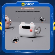 Ốp In Hình Gấu Dễ Thương Silicon Chống Bẩn Kèm Móc Khoá Cho Tai Nghe Airpods Pro 3 2 Njoyshop